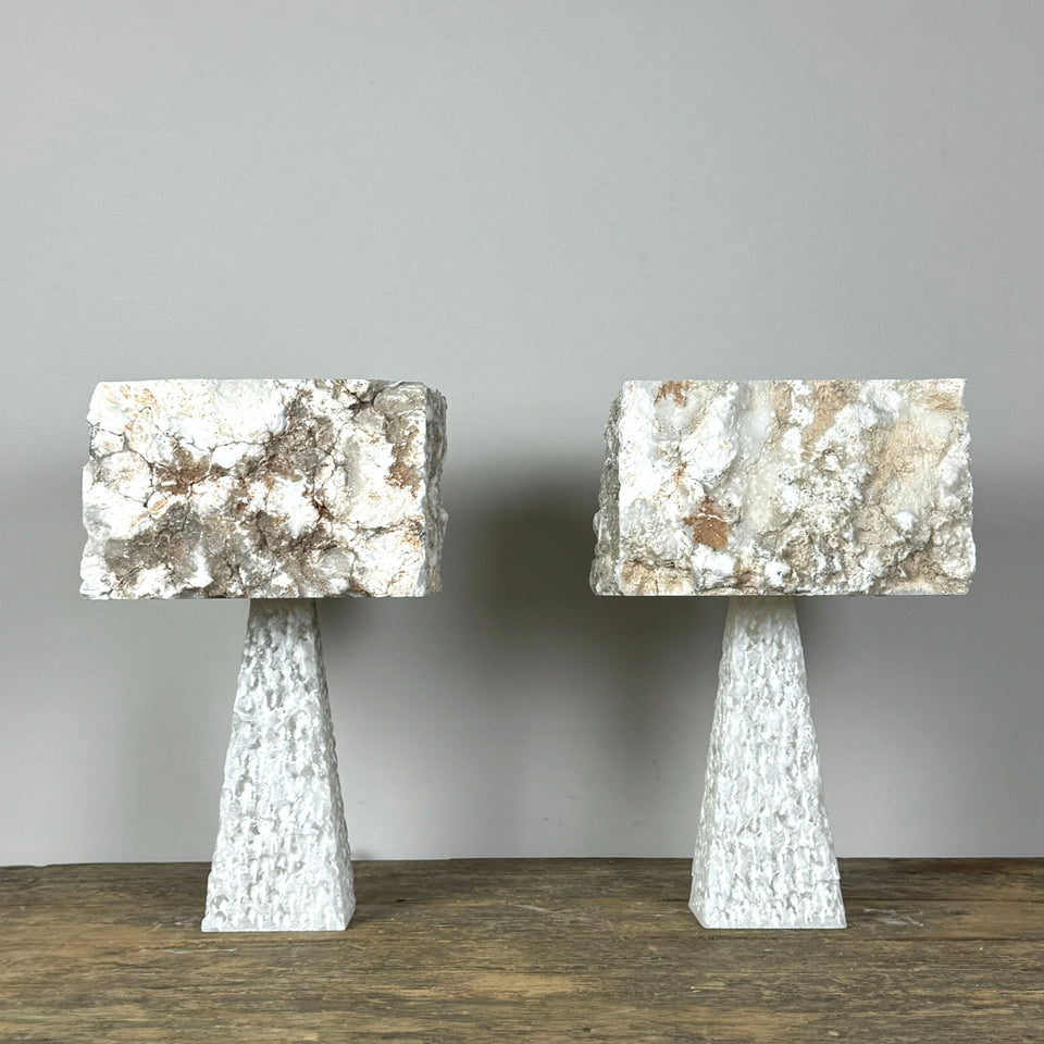 Pair Alabaster Lamps