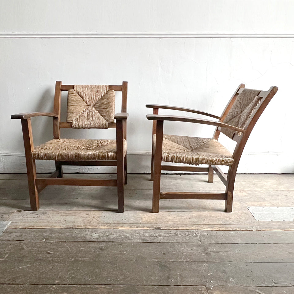 Pair Rush Seated Chairs