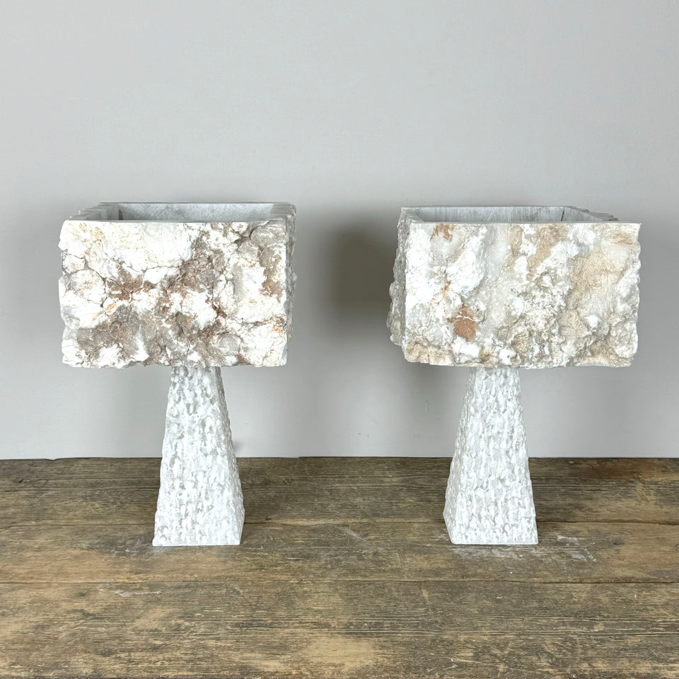 Pair Alabaster Lamps