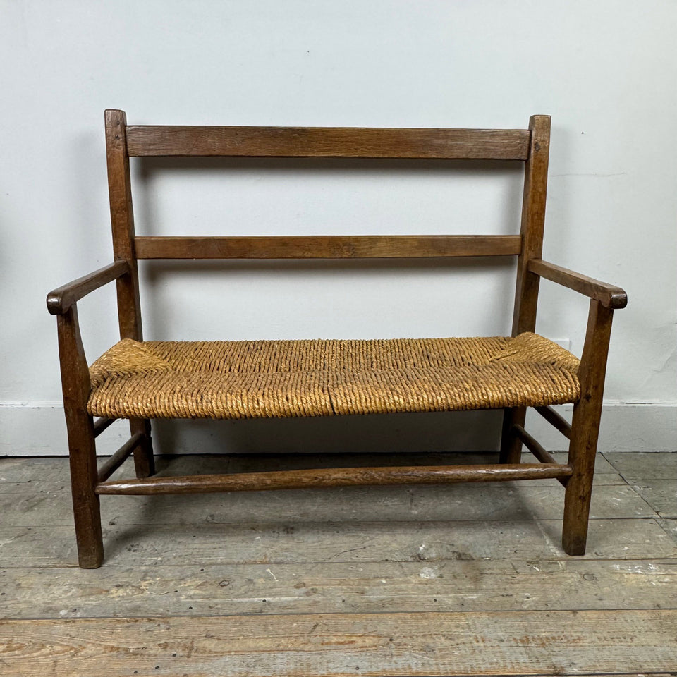 Rush Seated Bench