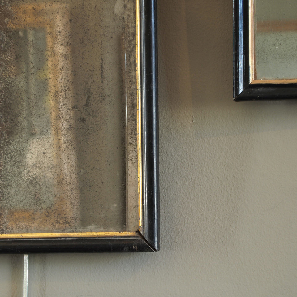 Collection of ebonised mirrors