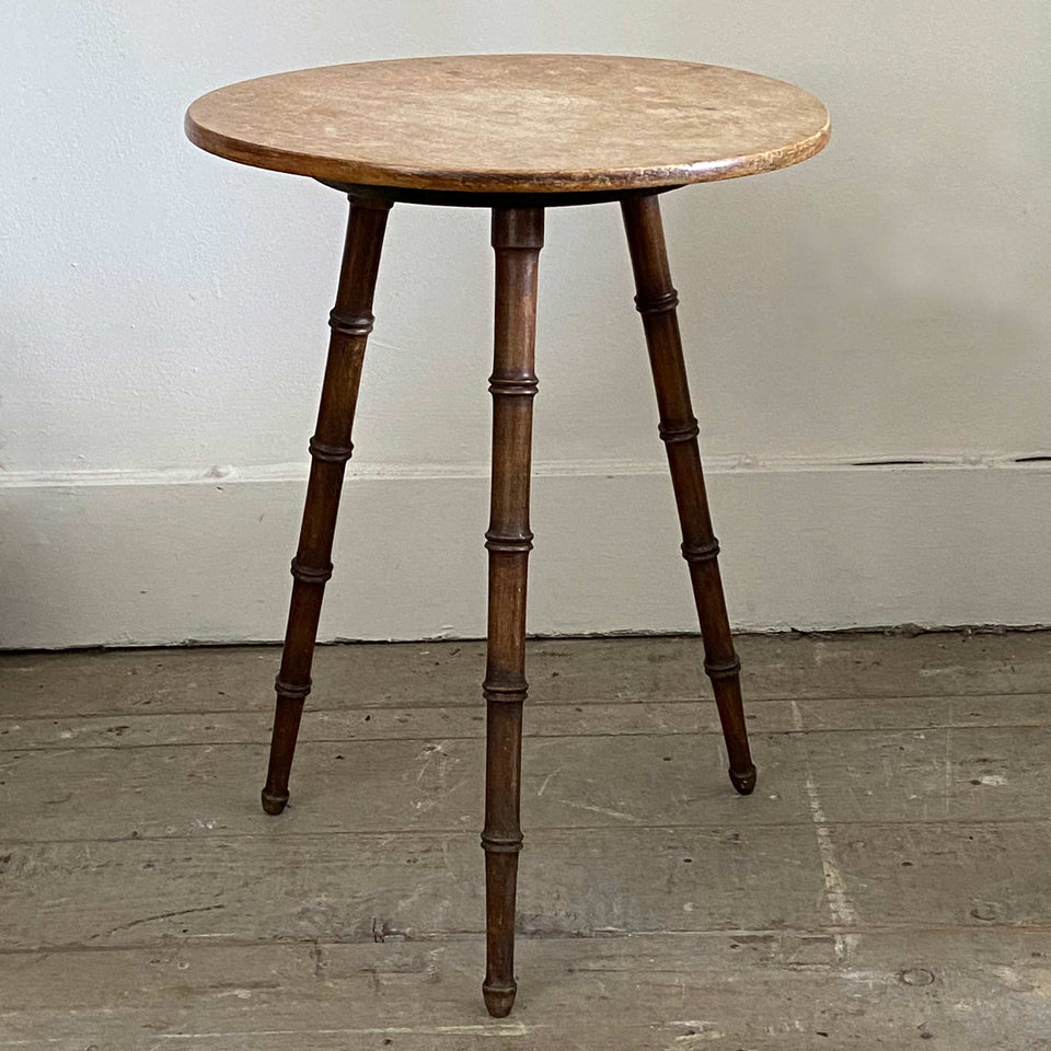 Faux Bamboo Side Table