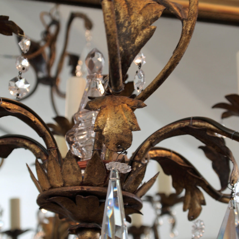 Gilt Metal Chandelier