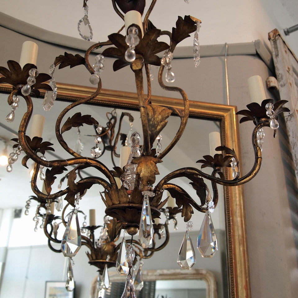 Gilt Metal Chandelier
