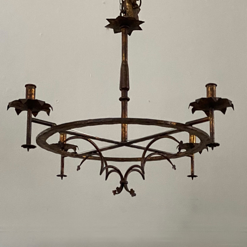 Gilt Metal Chandelier