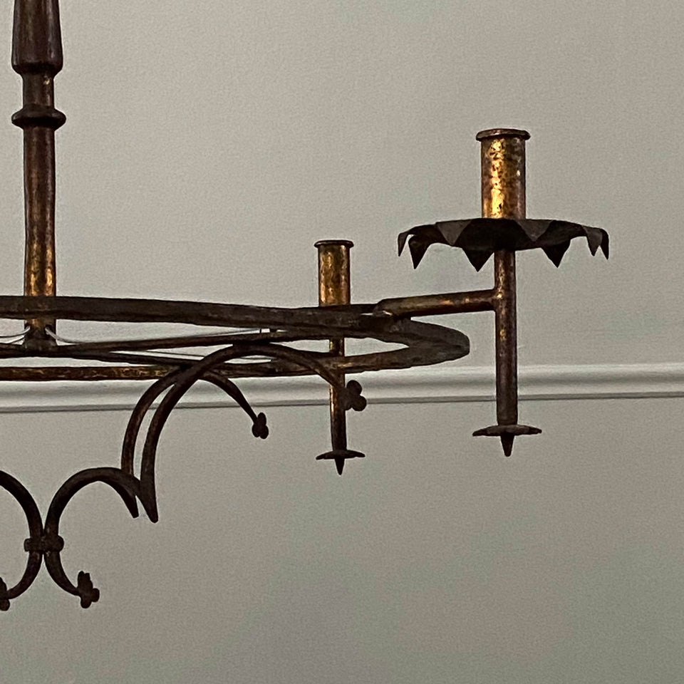 Gilt Metal Chandelier