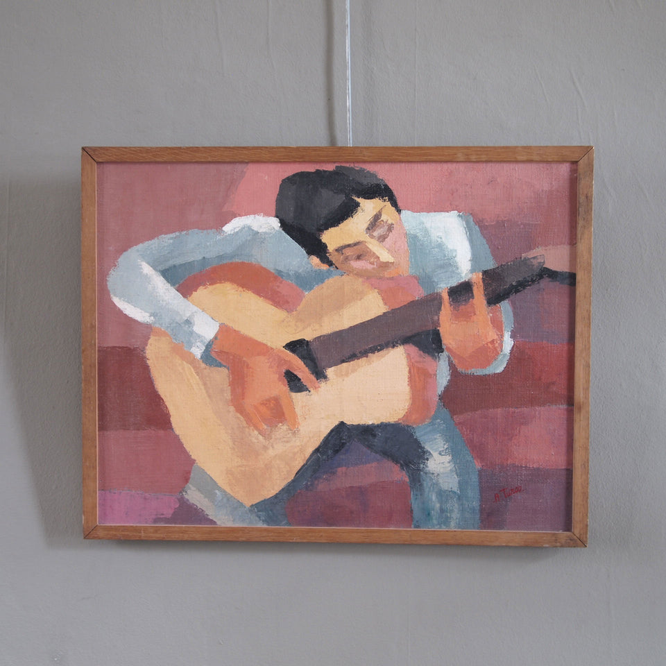Painting of Gypsy Guitarist