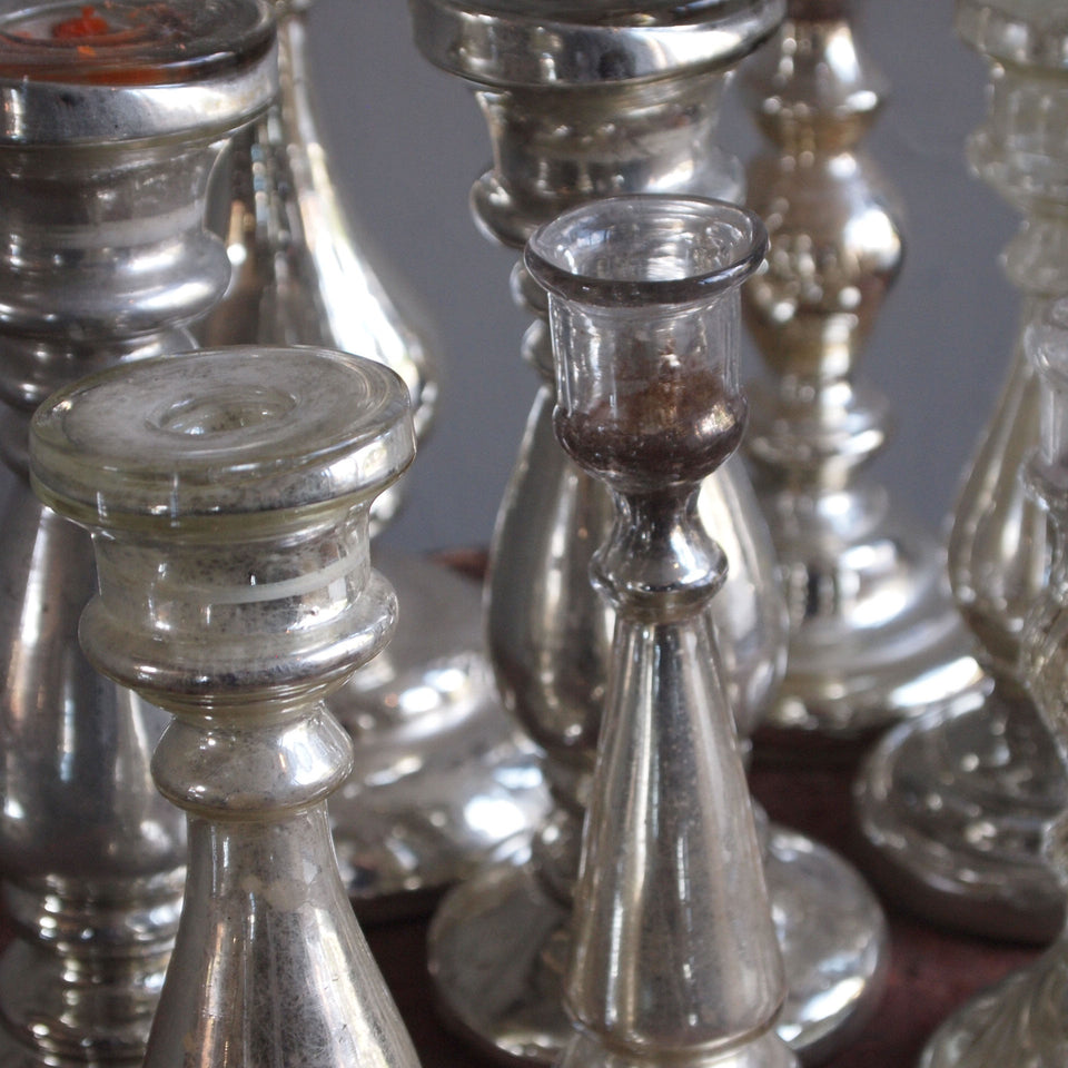 Mercury Glass Candlesticks