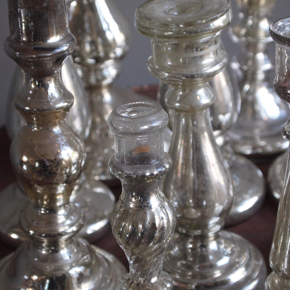 Mercury Glass Candlesticks