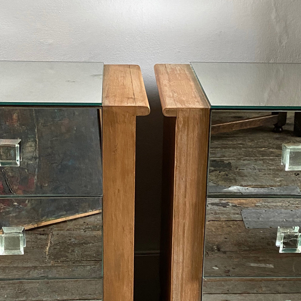 Mirrored Bedside Drawers