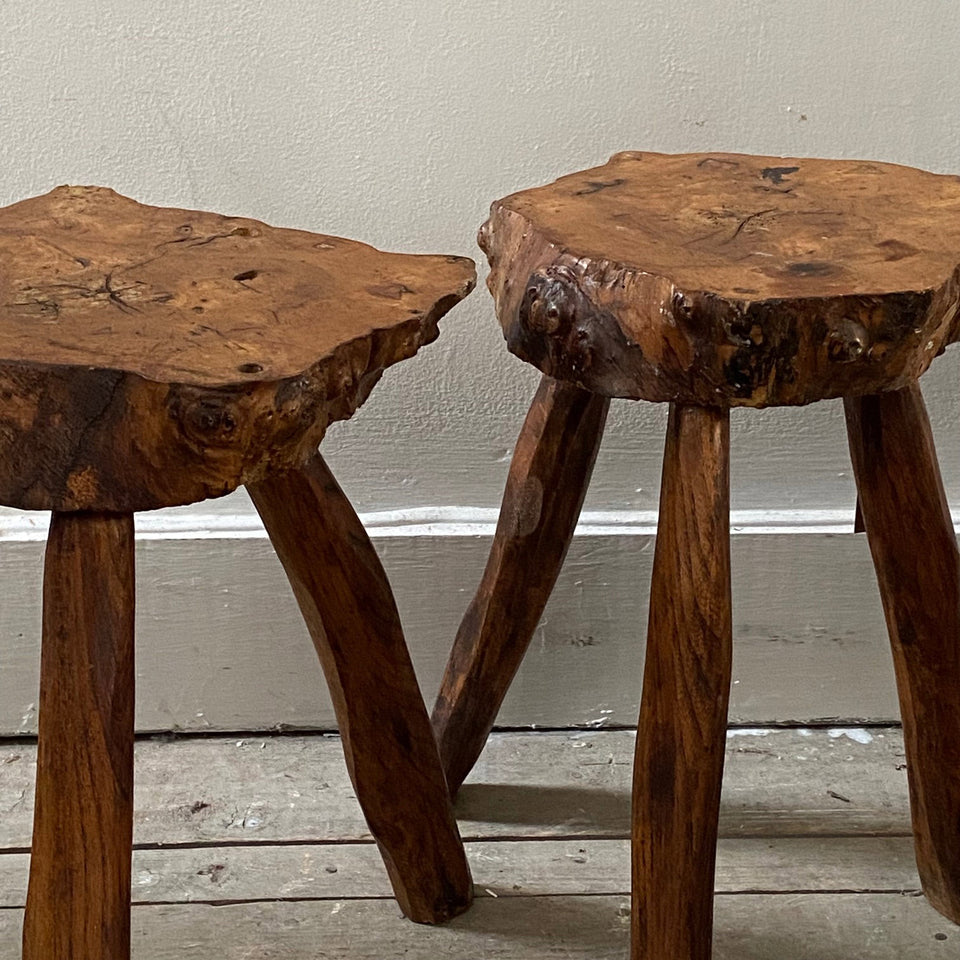 Pair Burr Tables