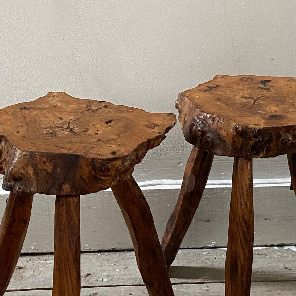 Pair Burr Tables