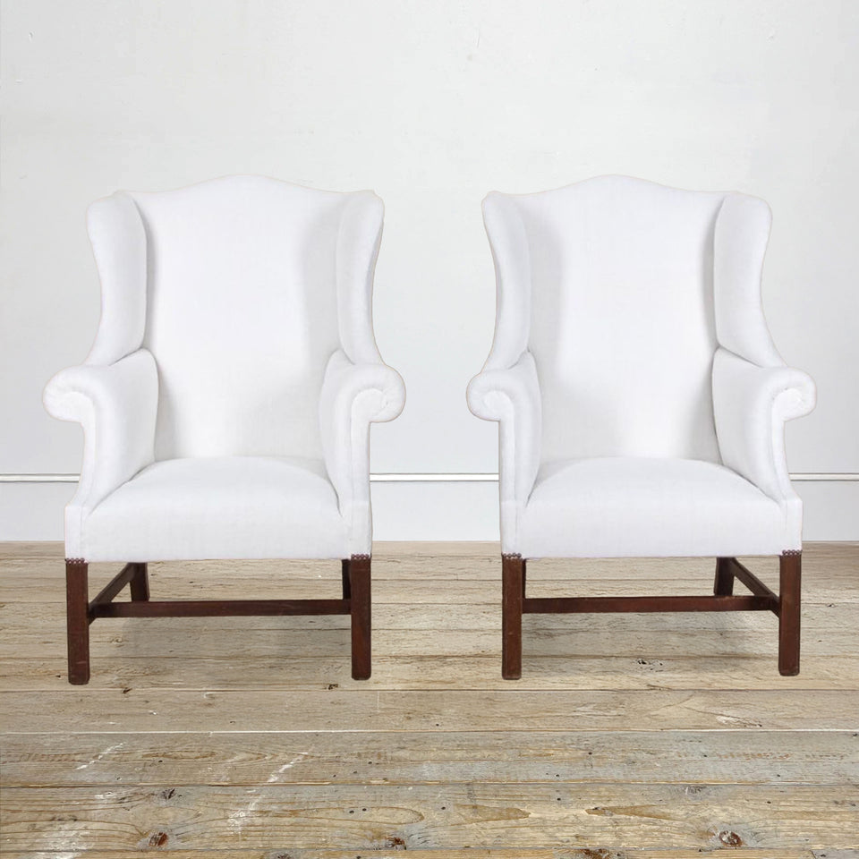 Pair of Victorian Wingback Armchairs
