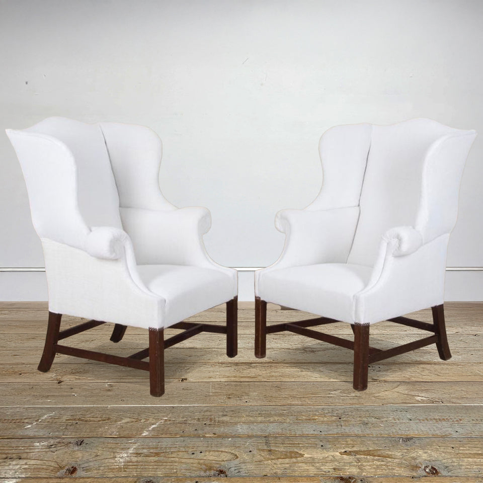 Pair of Victorian Wingback Armchairs