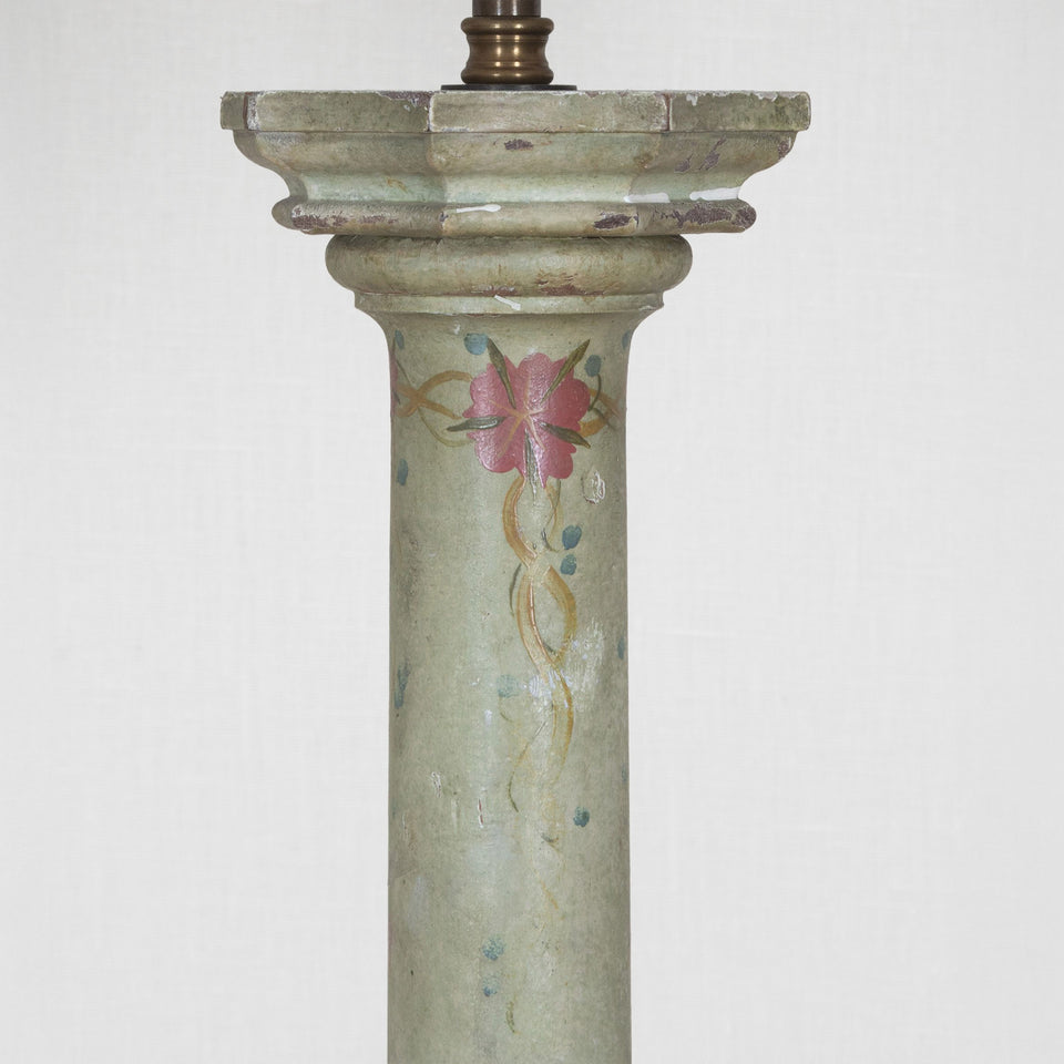 Pair of French Painted Table Lamps