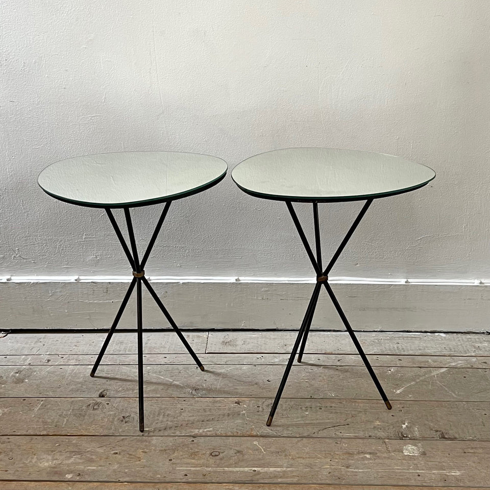 Pair Mirror Top Tables