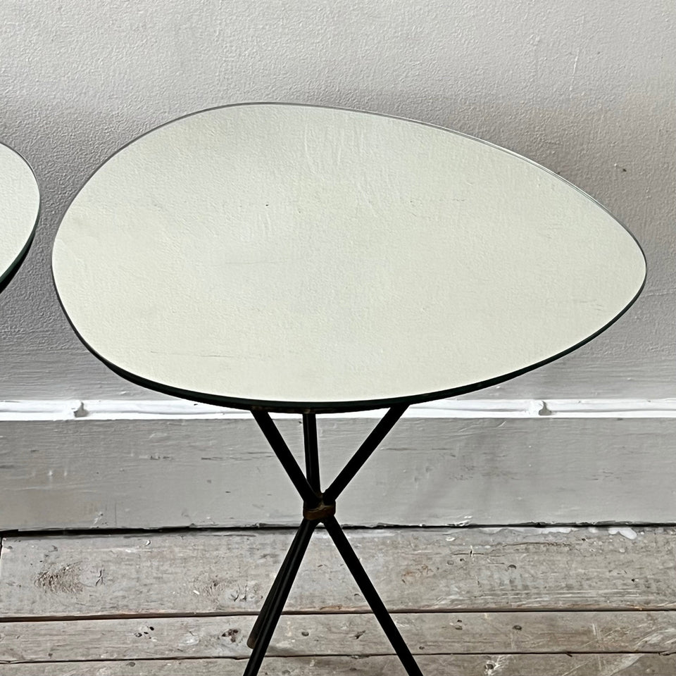 Pair Mirror Top Tables