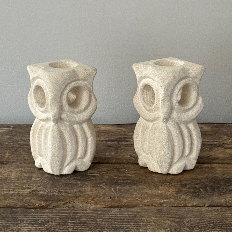 Pair Albert Tormos Owl Lamps