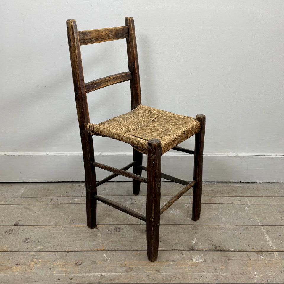 Primitive Rush Seated Child’s Chair