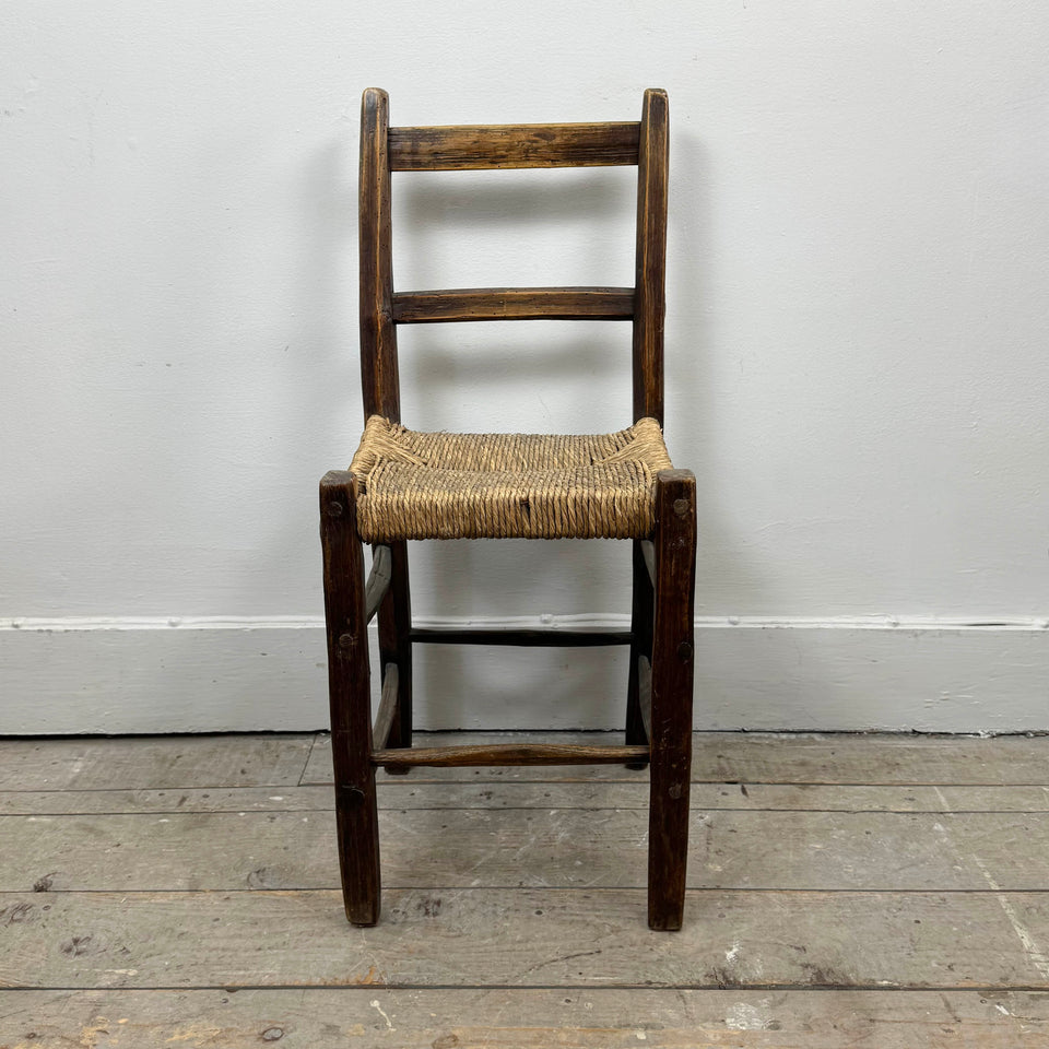 Primitive Rush Seated Child’s Chair