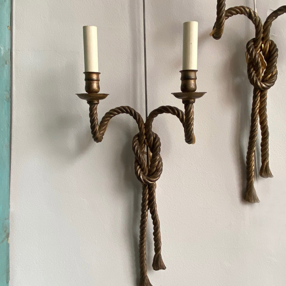 Gilt Metal Wall Lights