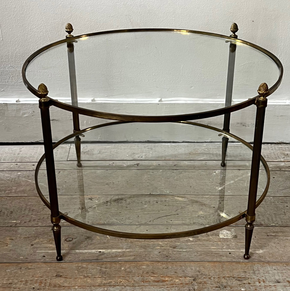 Round Brass Coffee Table