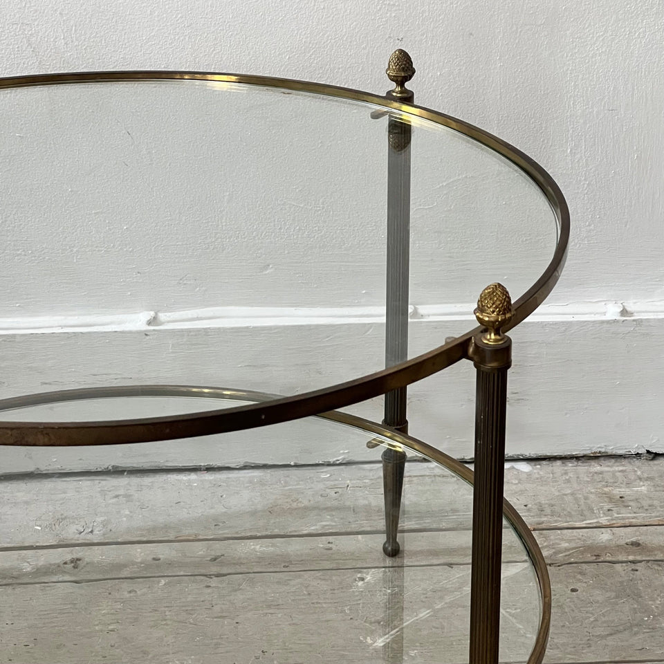 Round Brass Coffee Table
