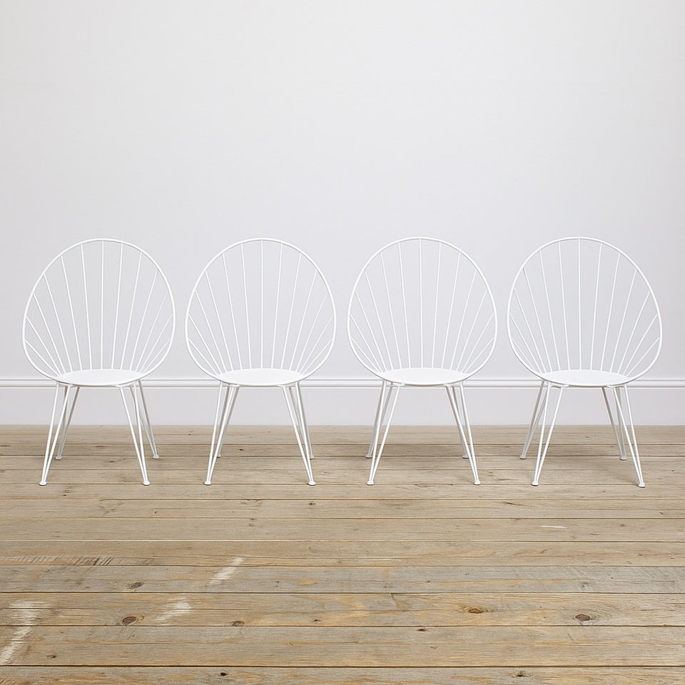 4 Mid-century French Garden Chairs