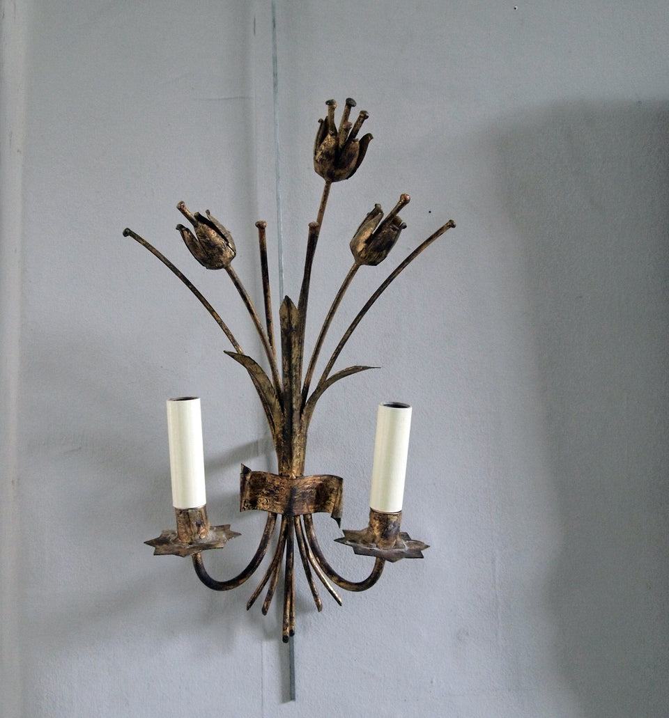 Gilt Metal Sconce